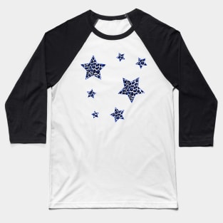 Blue Cheetah Stars Pack Baseball T-Shirt